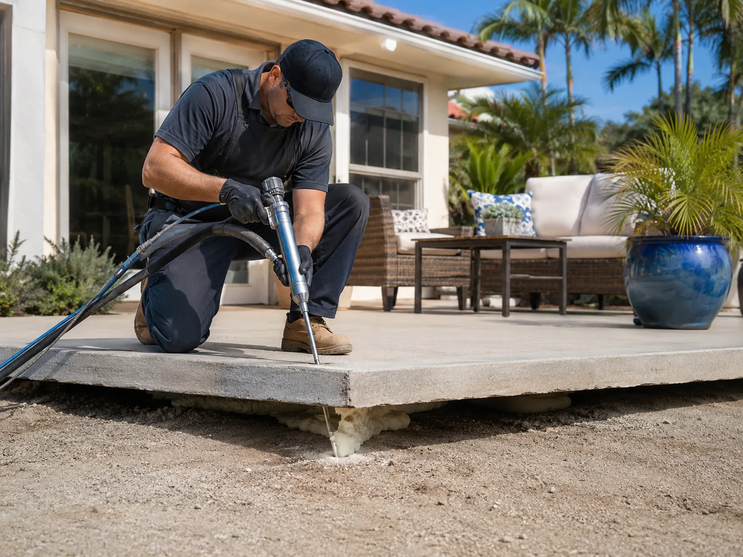 Patio Concrete Leveling Los Angeles
