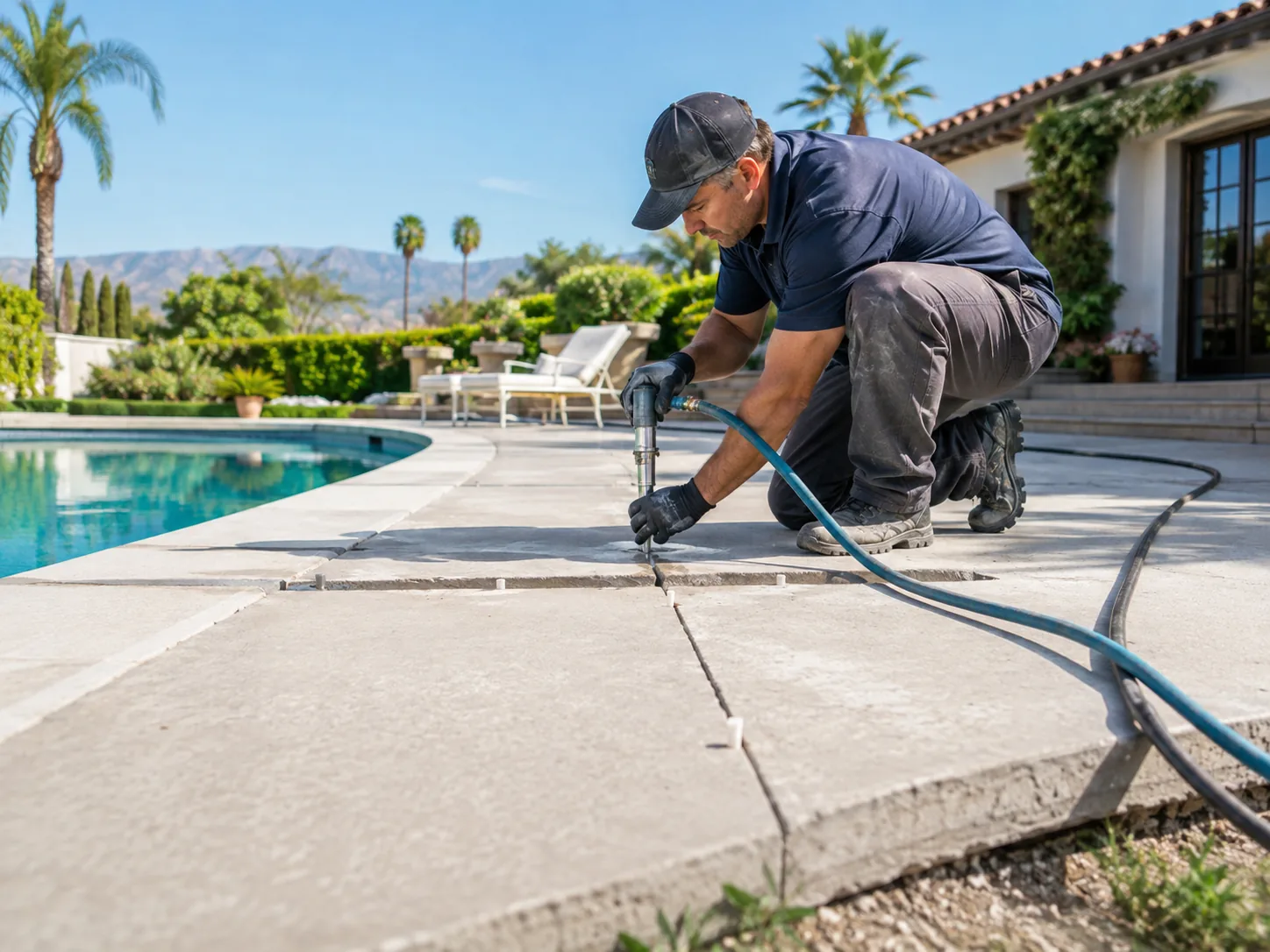 Pool Deck Concrete Leveling Los Angeles